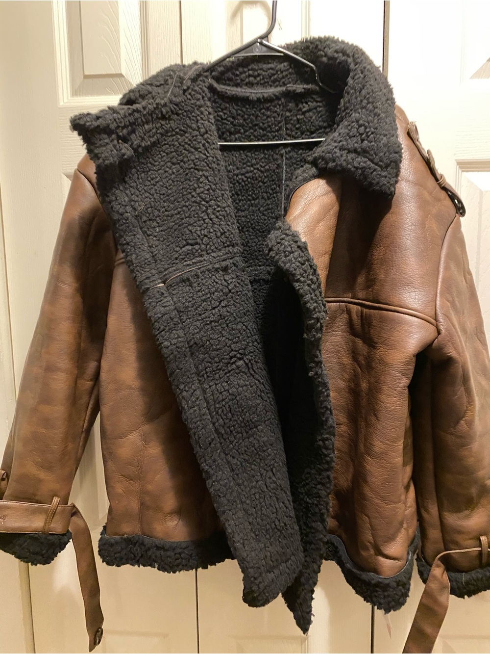 Women oversized Lined Aviator Jacket - Black Lining!! New never worn